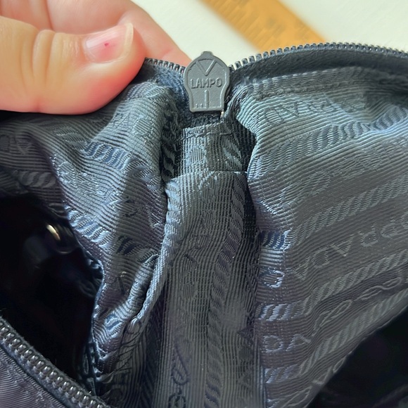 Prada Nylon Black Crossbody Bag Unisex Made in Italy Rounded Base - Picture 10 of 11